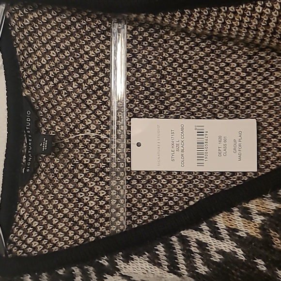 SIGNATURE STUDIO MAD FOR PLAD OPEN FRONT LONG SWEATER CARDI L NWT - Picture 5 of 7